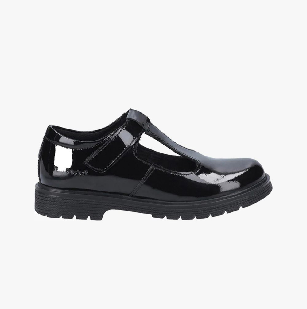 Hush Puppies GRACIE Girls Shoes Patent Black