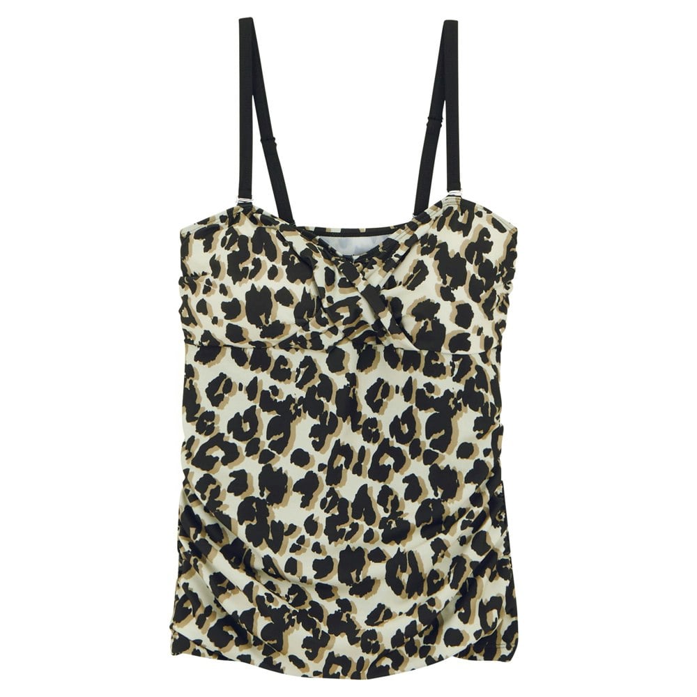 Regatta Womens/Ladies Aceana III Leopard Print Tankini Top - Natural