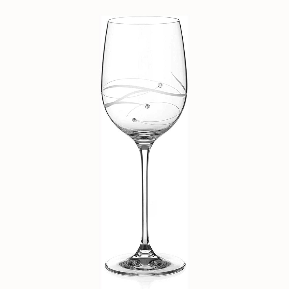 Diamante Moda Spiral Red Wine Glasses - Single Glass