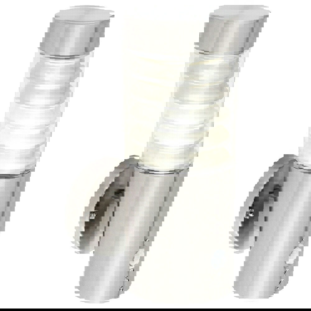 IP44 Outdoor LED Light Brushed Steel Spiraled PIR Wall Lamp Porch Outdoor Shade Loops
