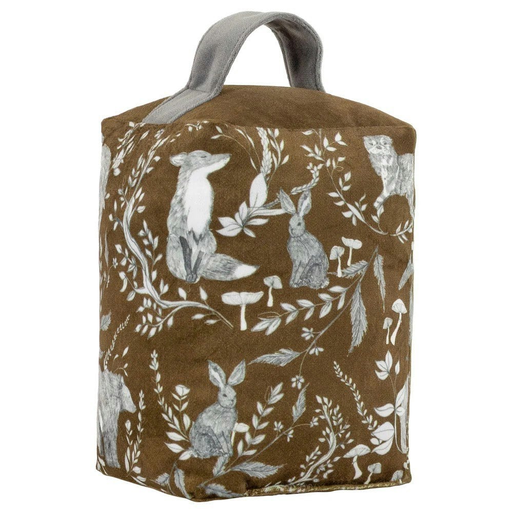 Furn Buckthorn Velvet Woodland Doorstop - Amber
