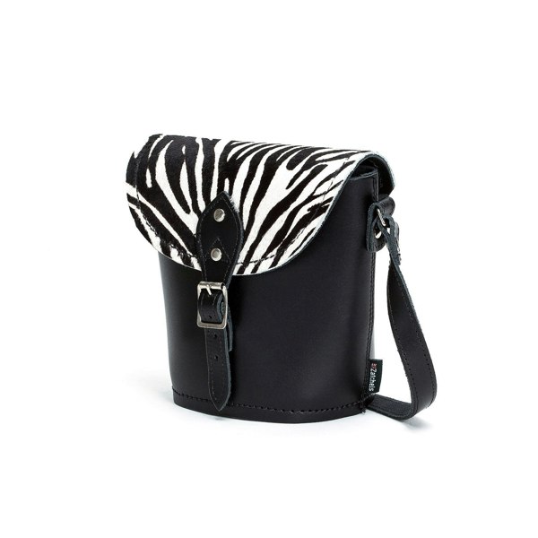 Zebra Leather Barrel Bag - Barrel Bag - Zatchels