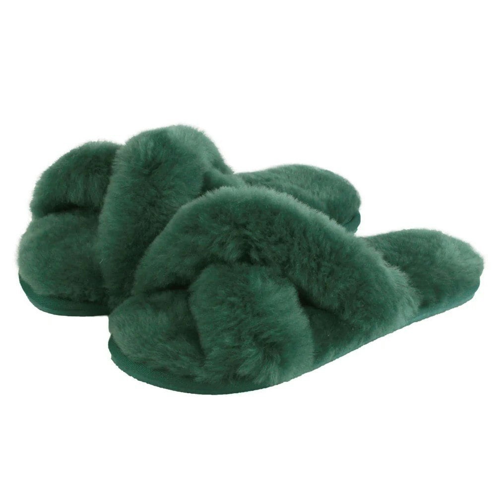 Eastern Counties Leather Womens/Ladies Delilah Sheepskin Slippers - Marine