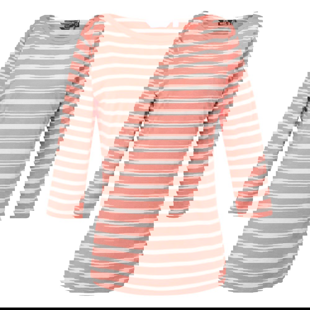 Regatta Women's Bayletta 3/4 Sleeve Top - Shell Pink/White