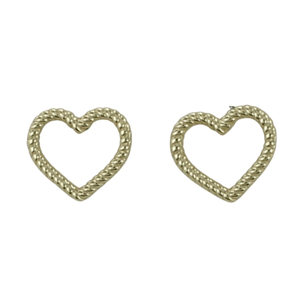 Twisted Heart Stud Earrings - Reeves & Reeves