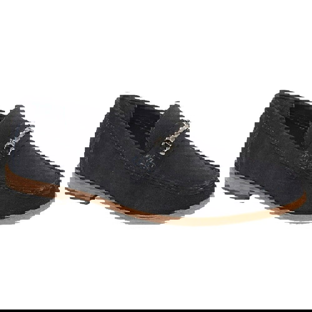 Roamers Mens Suede Slip-on Casual Shoes - Navy