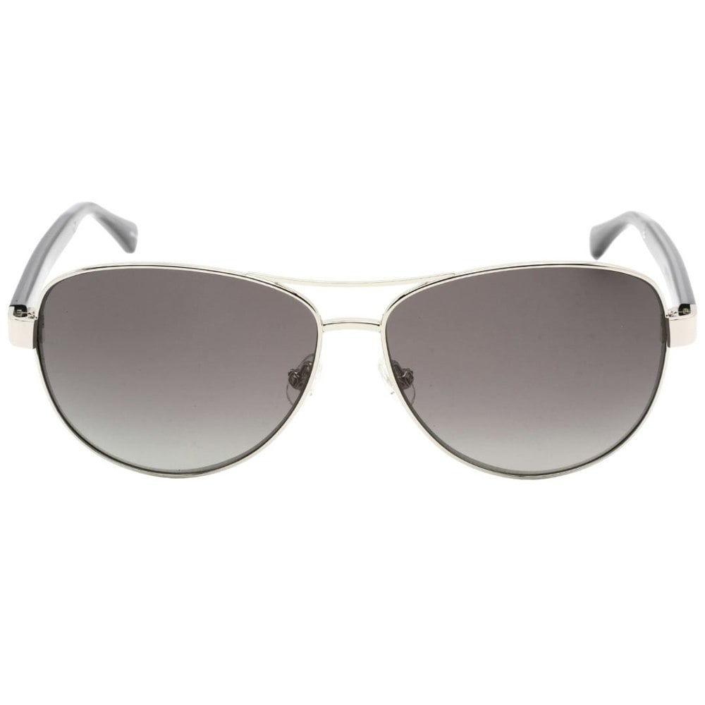 Kate Spade Fara Grey Gradient Lens Palladium Silver Sunglasses One Size