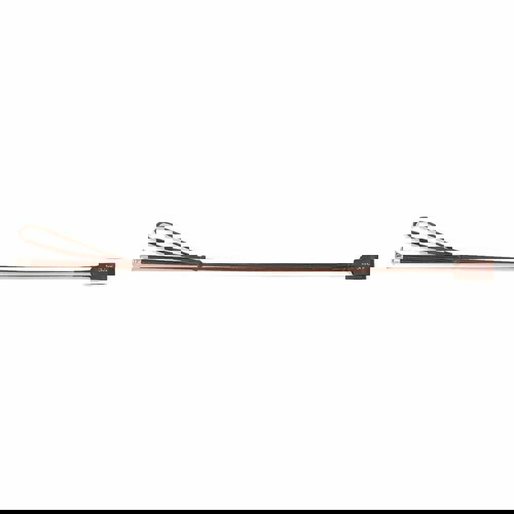 Shires Leather Horse Show Whip - Brown/Silver