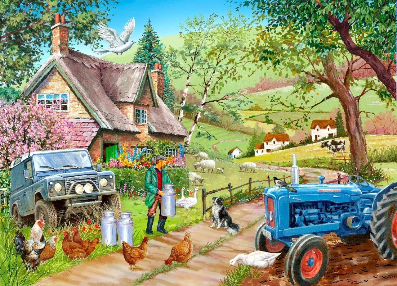 The House of Puzzles Farm Fresh - 500 Piece Jigsaw Puzzle