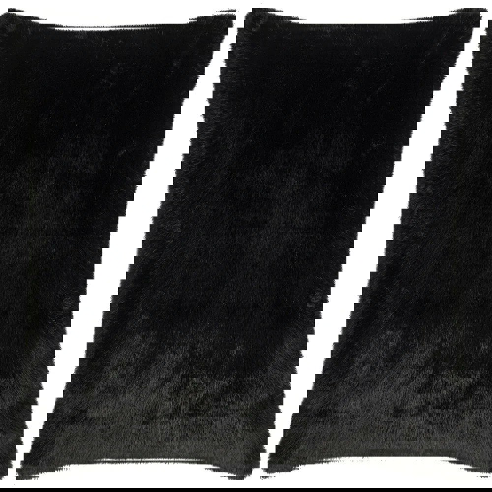 Paoletti Stanza Faux Fur Cushion Cover - Jet Black