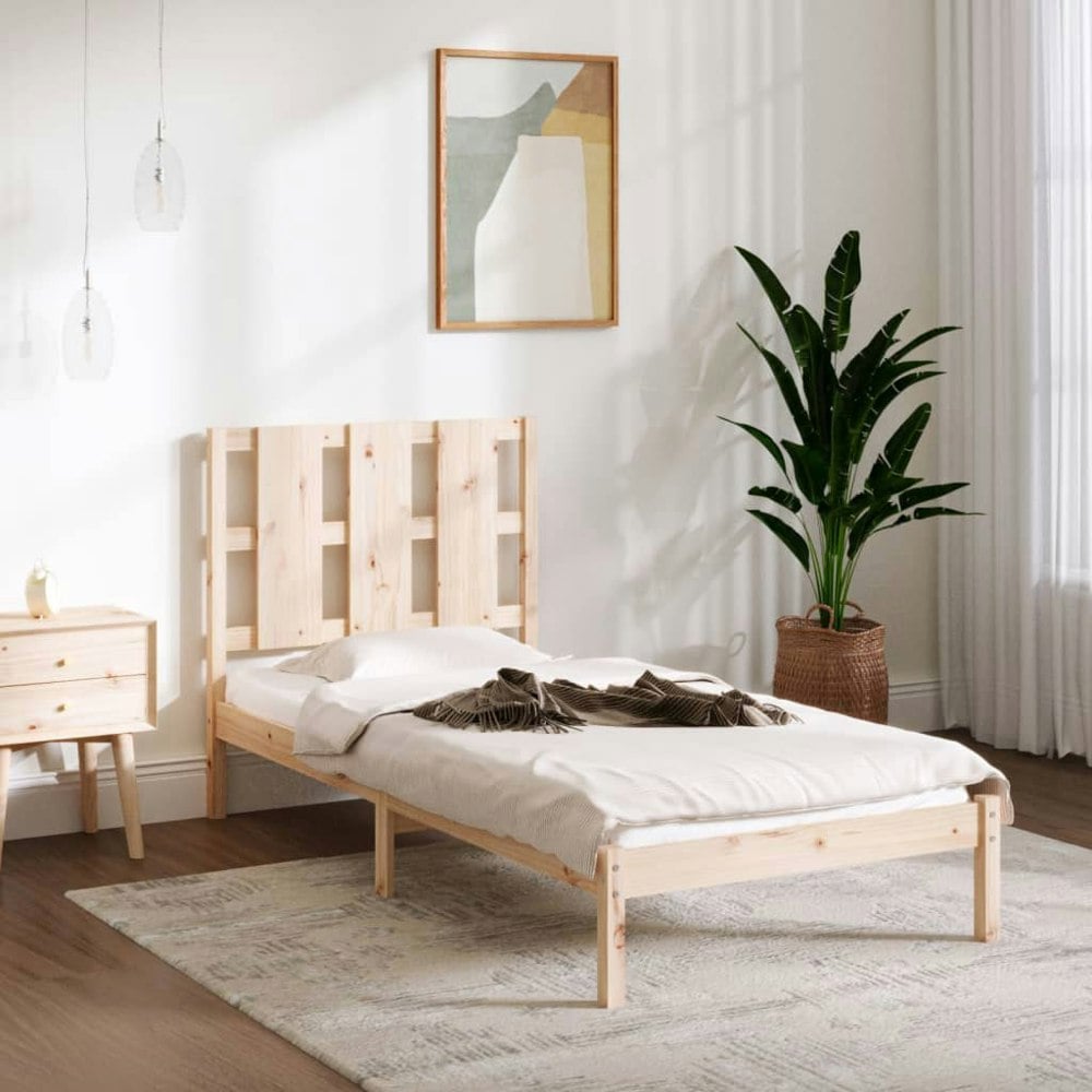 Berkfield Bed Frame Solid Wood Pine 100x200 cm