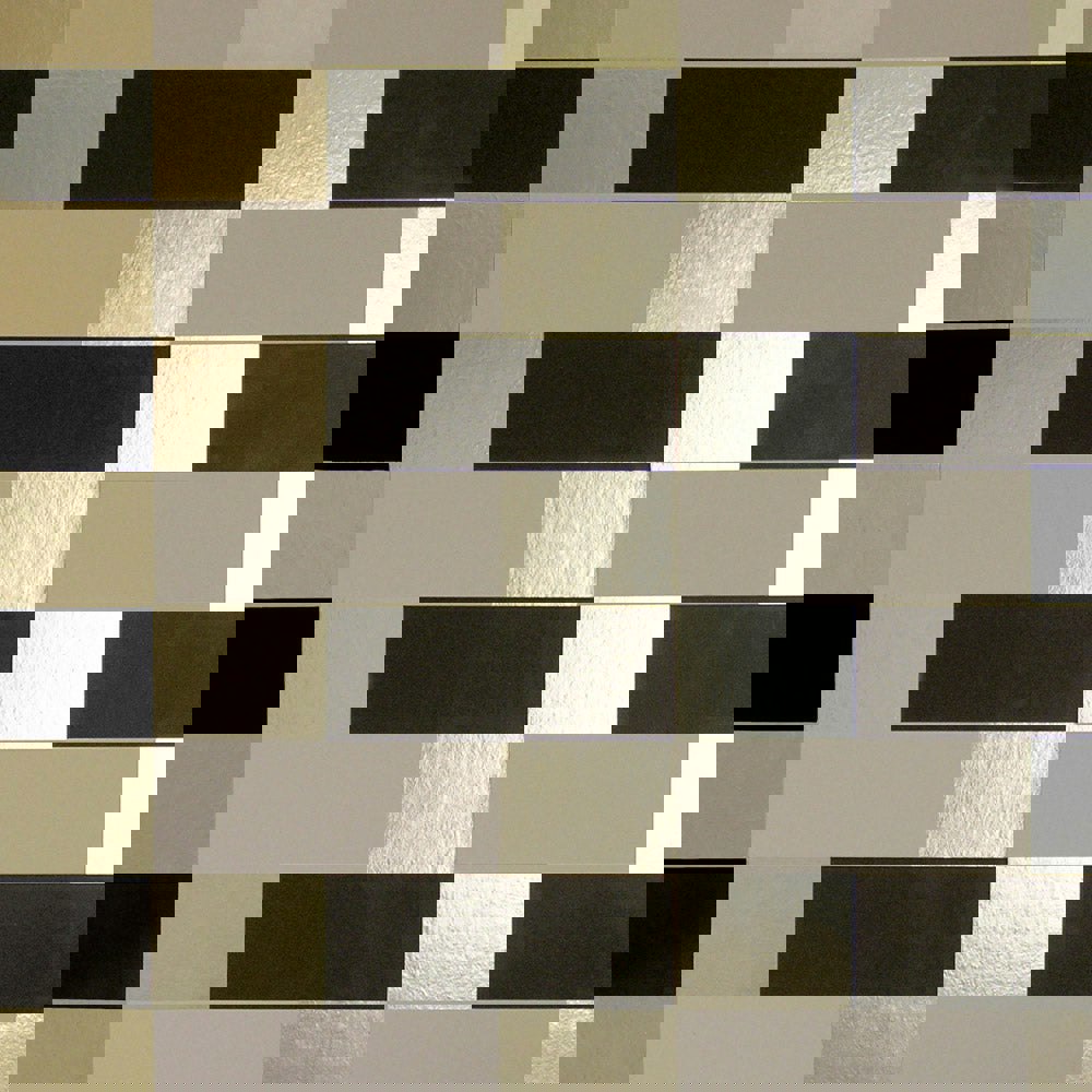 Block gold / brown / cream