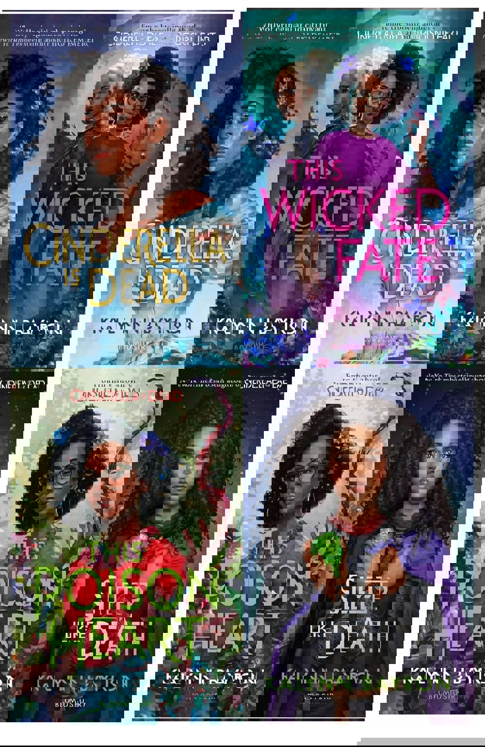 Kalynn Bayron 4 Book Set Cinderella is Dead, This Poison Heart, This Wicked Fate, Sleep Like Death