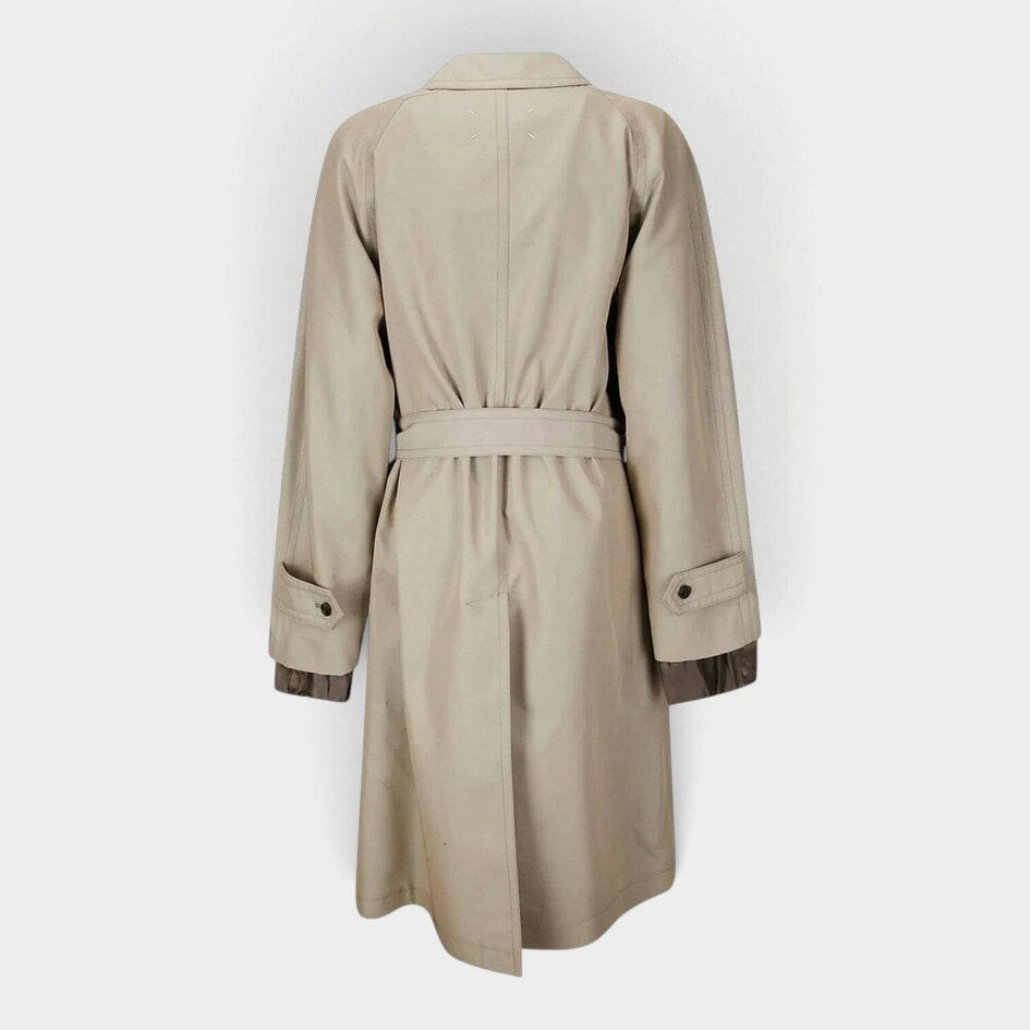 Maison Margiela Raw Cuffs Trench Coach Stone