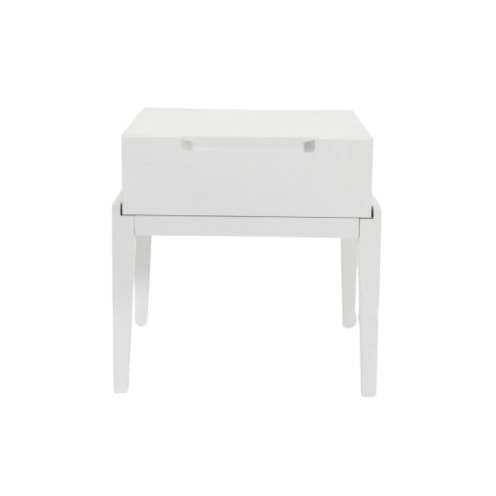 Orchid White Oak Wood Single Drawer Bedside Table by Twenty10 Designs
