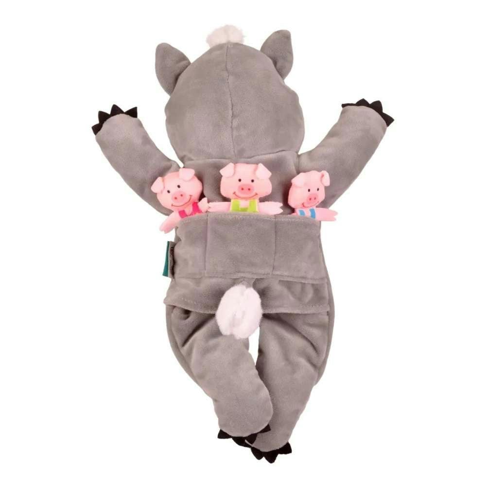Fiesta Crafts Big Bad Wolf With 3 Little Pigs Hand Puppet