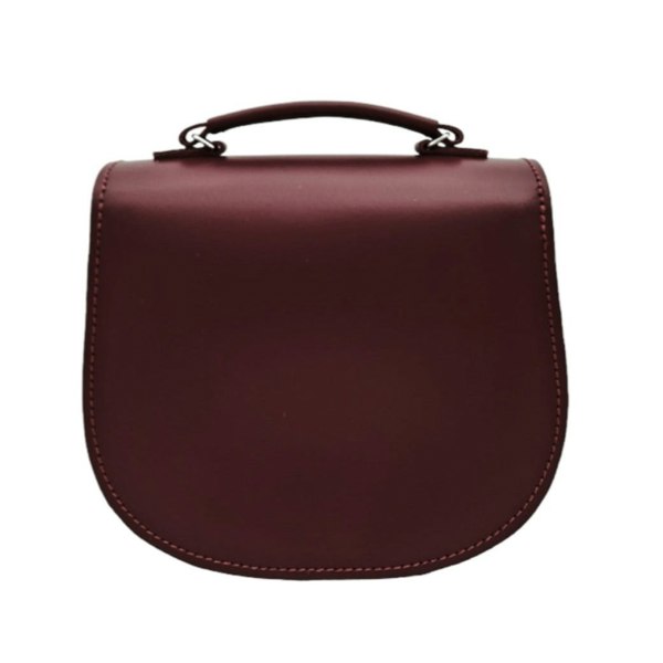 Zatchels Handmade Leather Twist Lock Saddle Bag - Oxblood