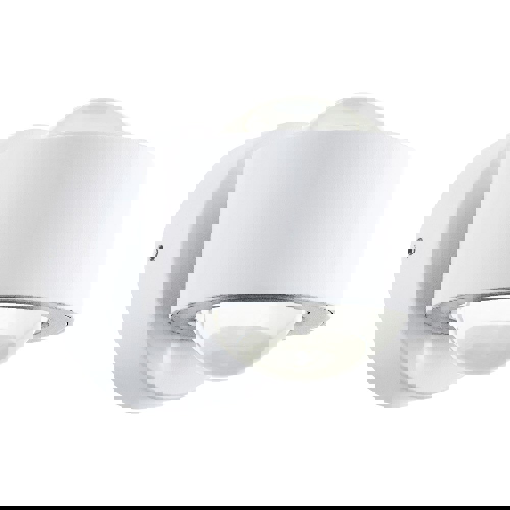IP44 Outdoor Wall Light White Aluminium Hoop Shade 2W Built in LED Porch Lamp Loops