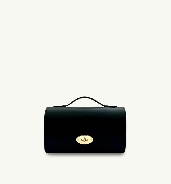 Apatchy London The Amelia Black Leather Bag