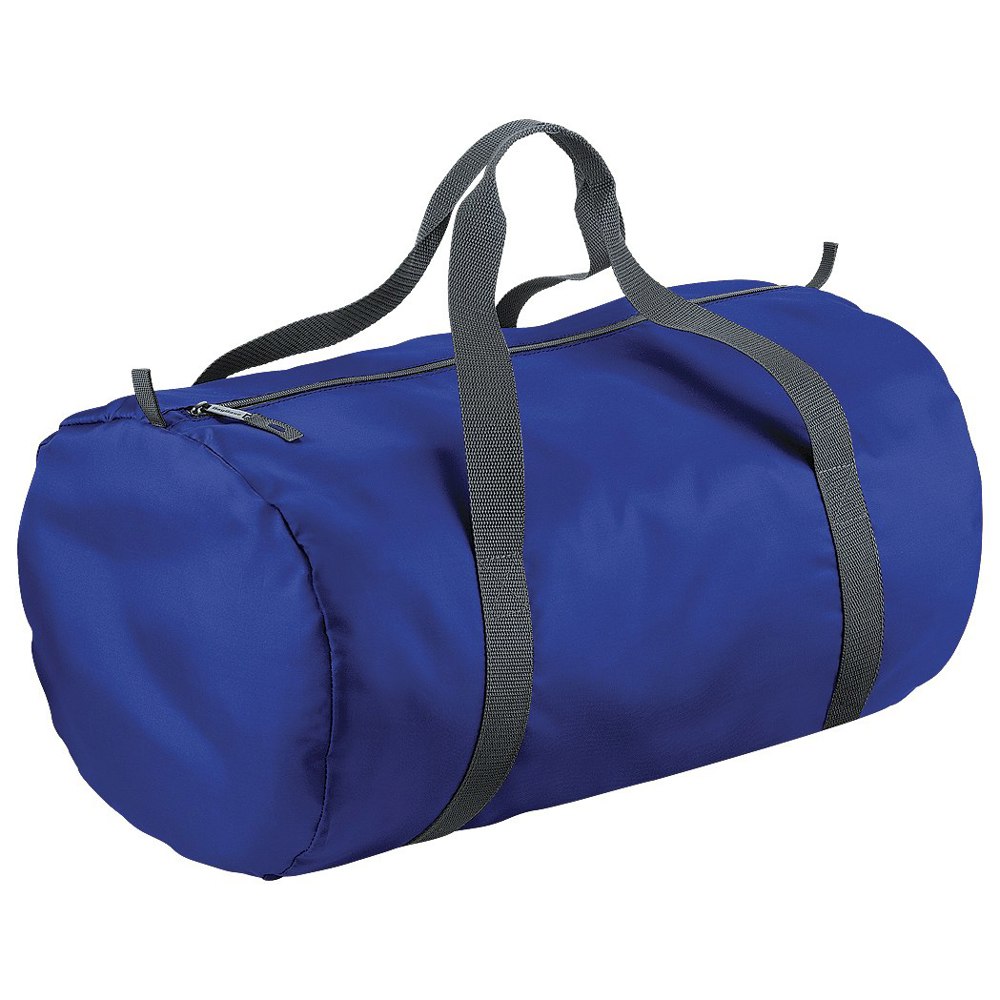 BagBase Packaway Barrel Bag / Duffle Water Resistant Travel Bag (32 Litres) (Pack of 2) - Bright Royal