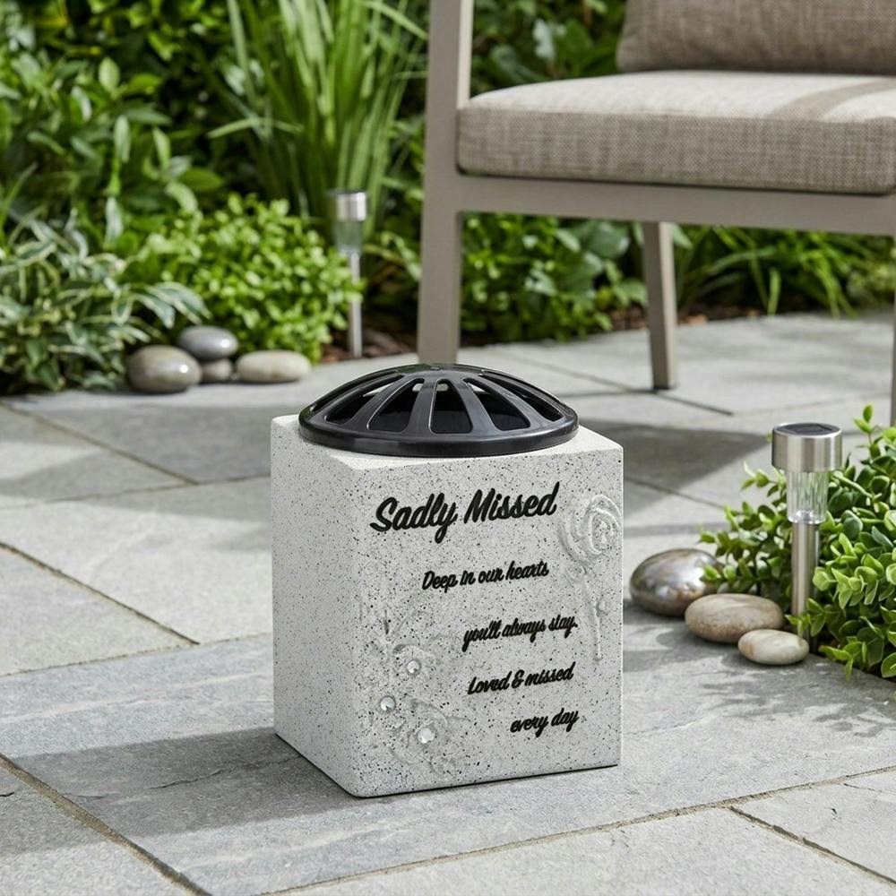 Garden Greatness Sadly Missed Memorial Grave Flower Pot