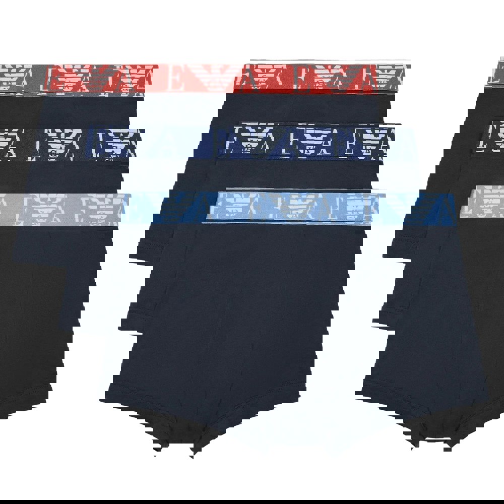 Armani Mens Boxer Shorts (Pack of 3) - Salmon/Blue/Navy