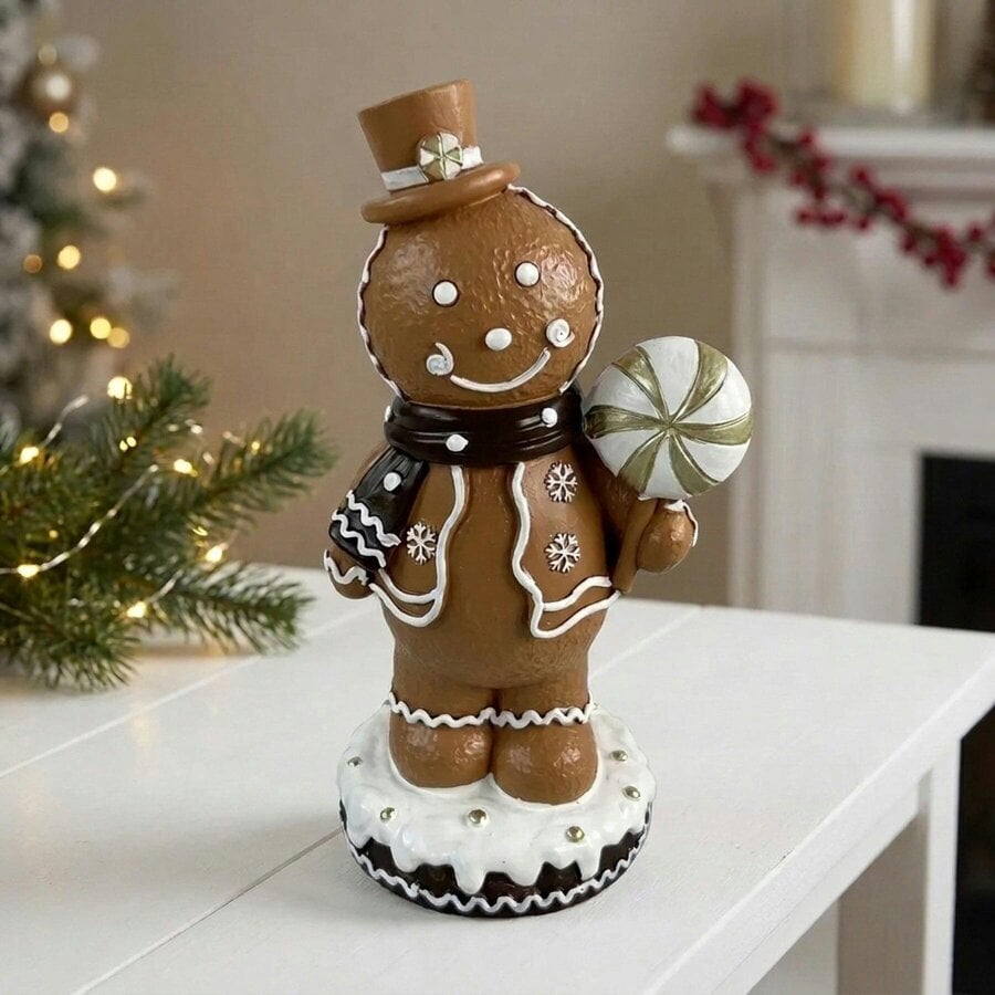 Garden Greatness Gingerbread Man with Top Hat Ornament