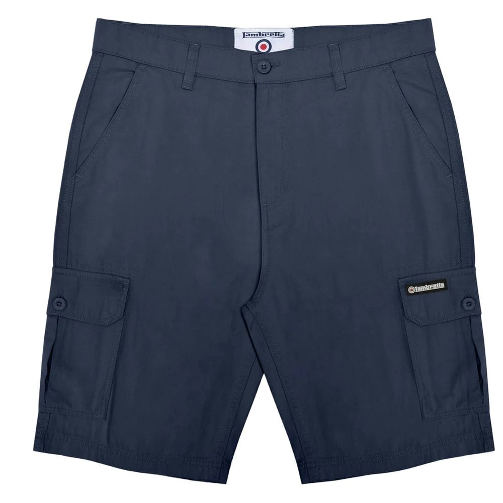 Lambretta Mens SS25 Cargo Shorts - Navy