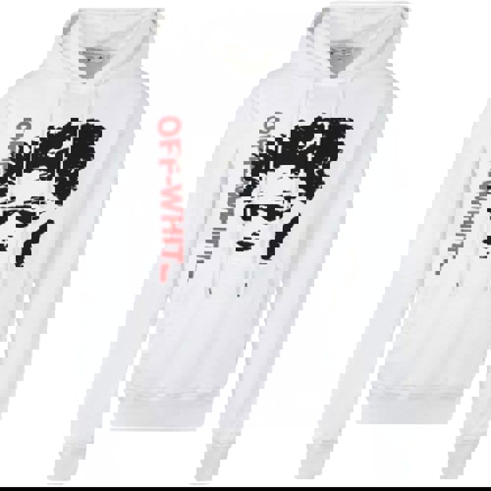 Off-White Face Arrow Slim Fit Hoodie - White