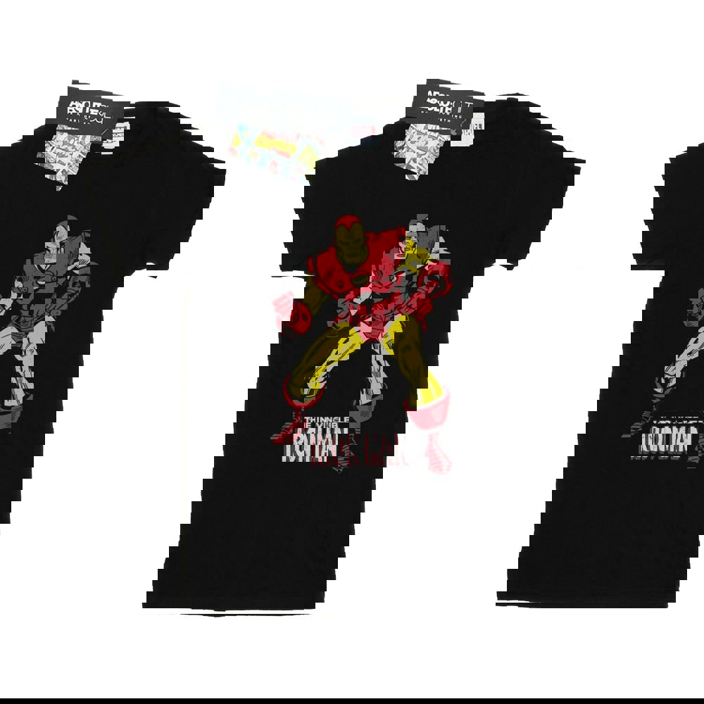 Marvel Mens Iron Man Pose T-Shirt - Black
