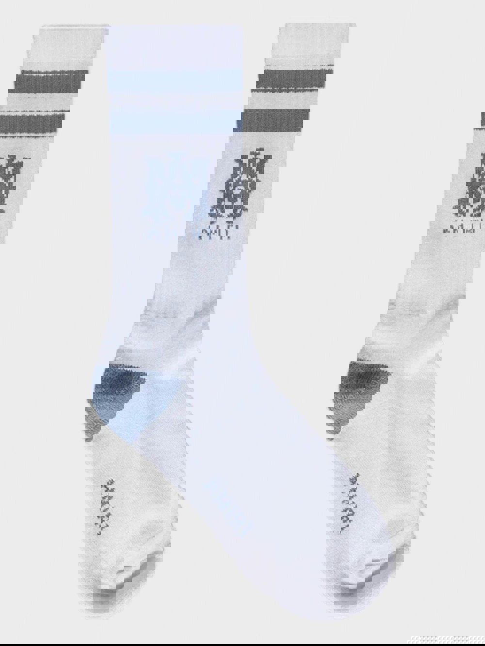 Amiri MA Stripe Socks White/Dusty Blue - Supplied FashionAmiri