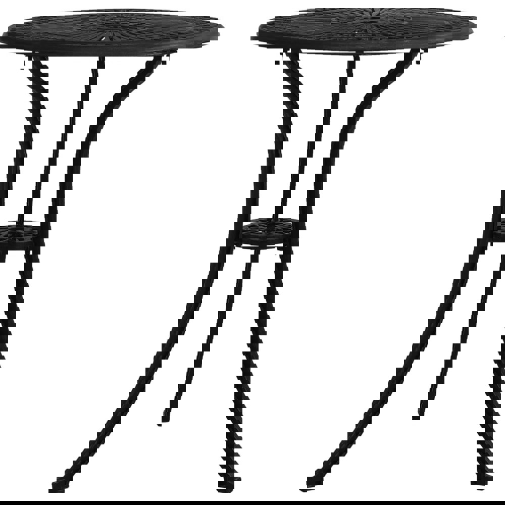 Berkfield Garden Table Black 62x62x65 cm Cast Aluminium