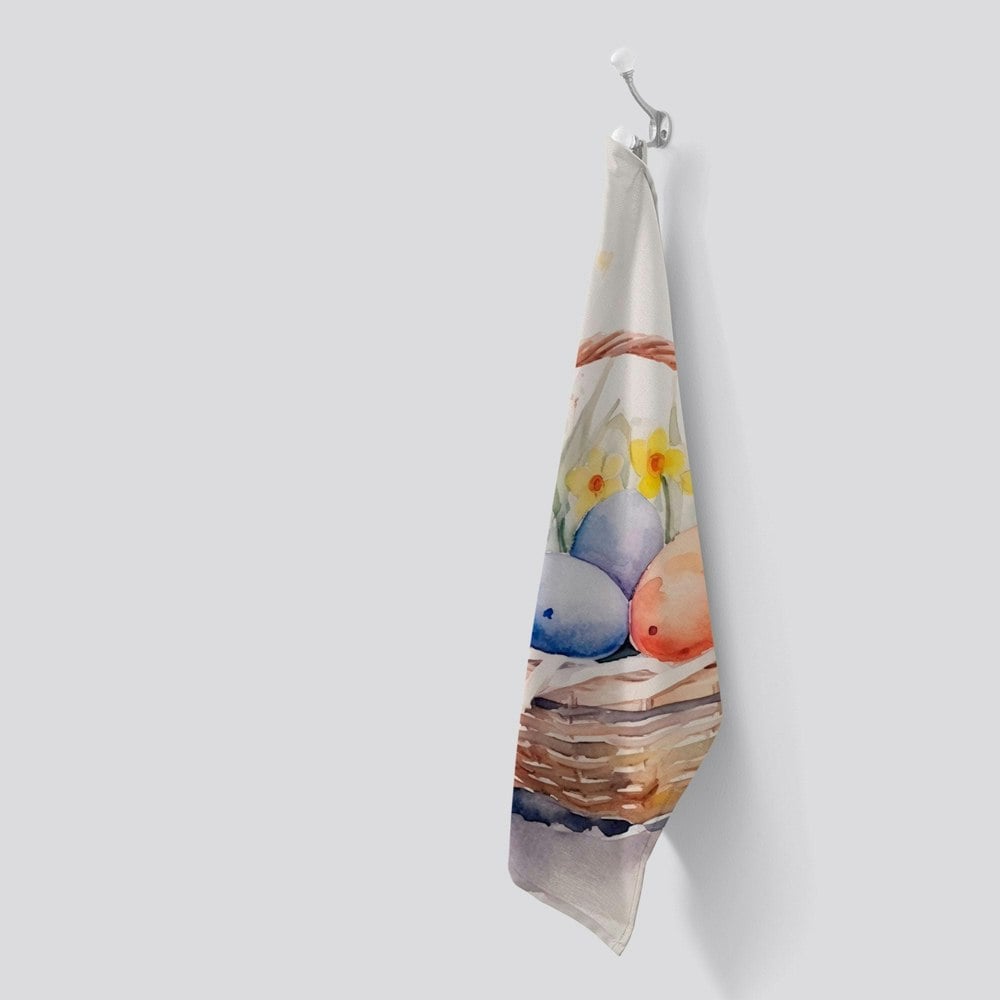 Warren Reed Watercolour Easter Basket Tea Towel
