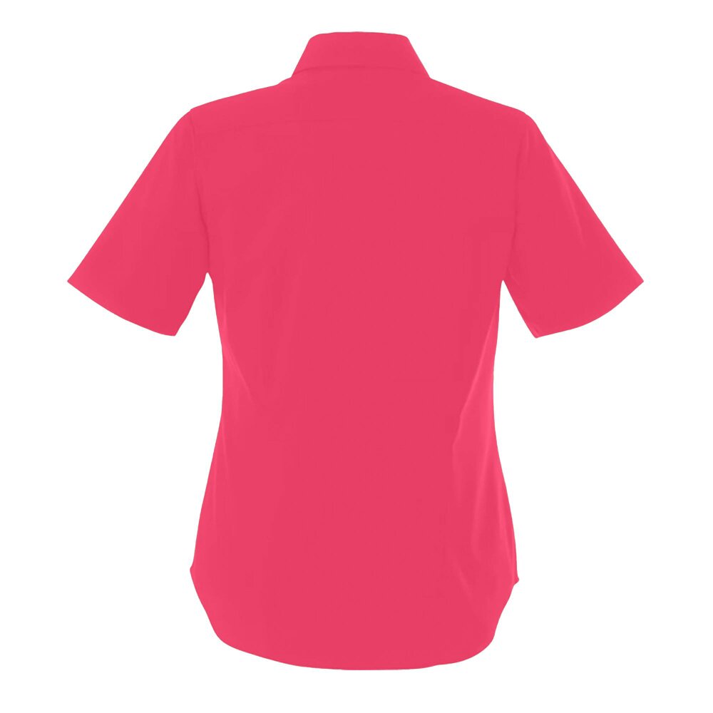 Premier Womens/Ladies Poplin Short-Sleeved Blouse - Hot Pink