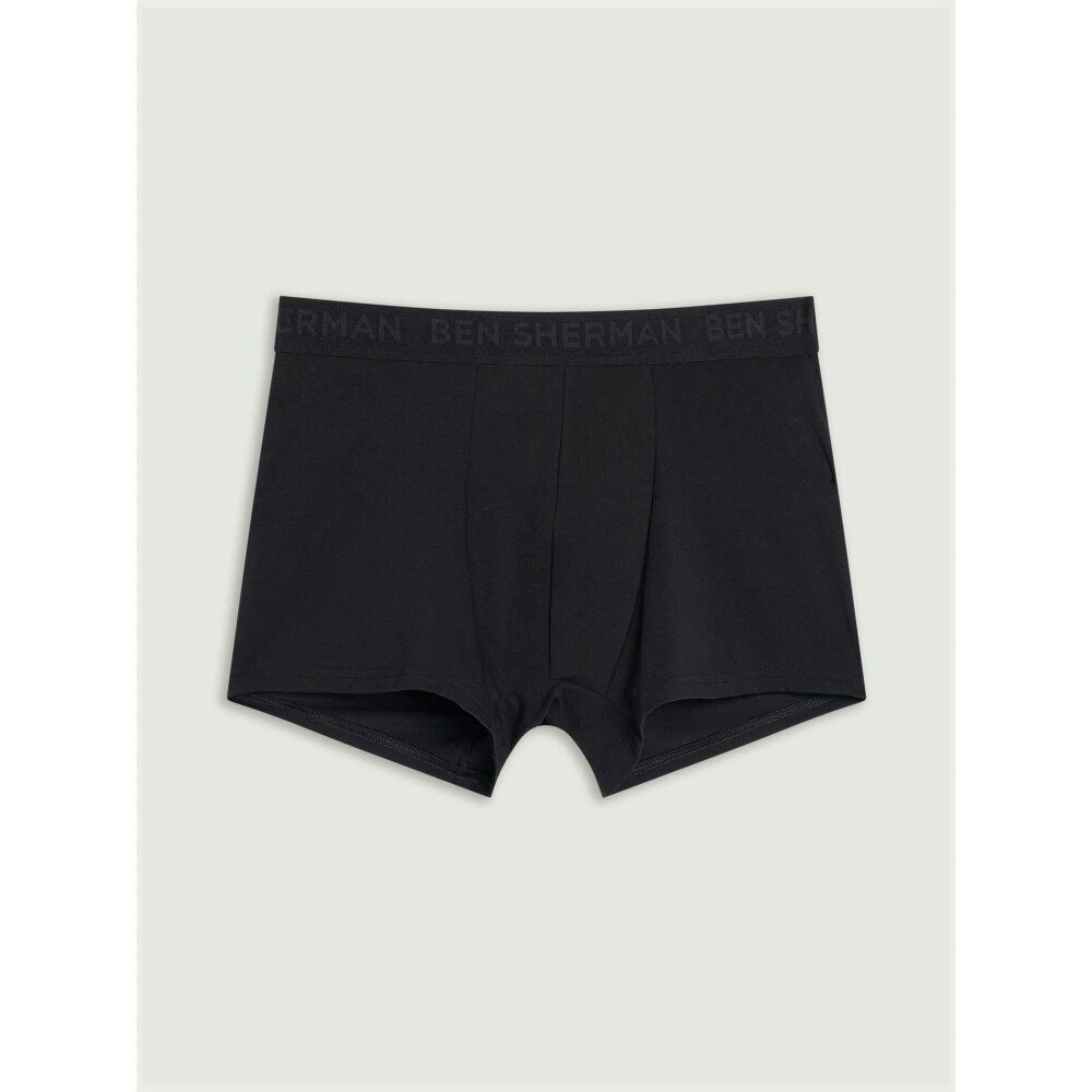 Ben Sherman Mens Tonal Boxer Shorts (Pack of 3) - Black