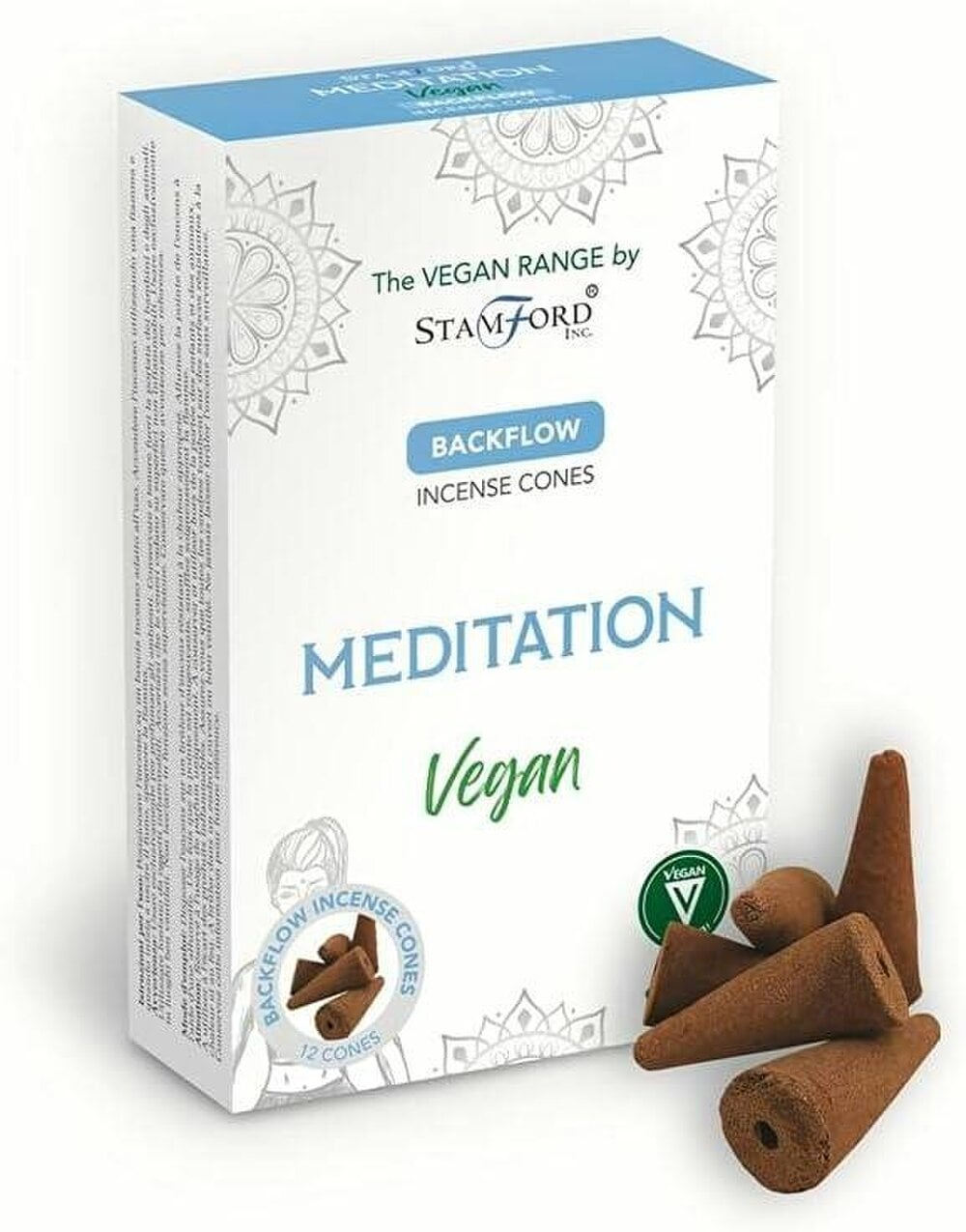 Stamford Vegan Backflow Incense Cones for Home Fragrance, 72 cones