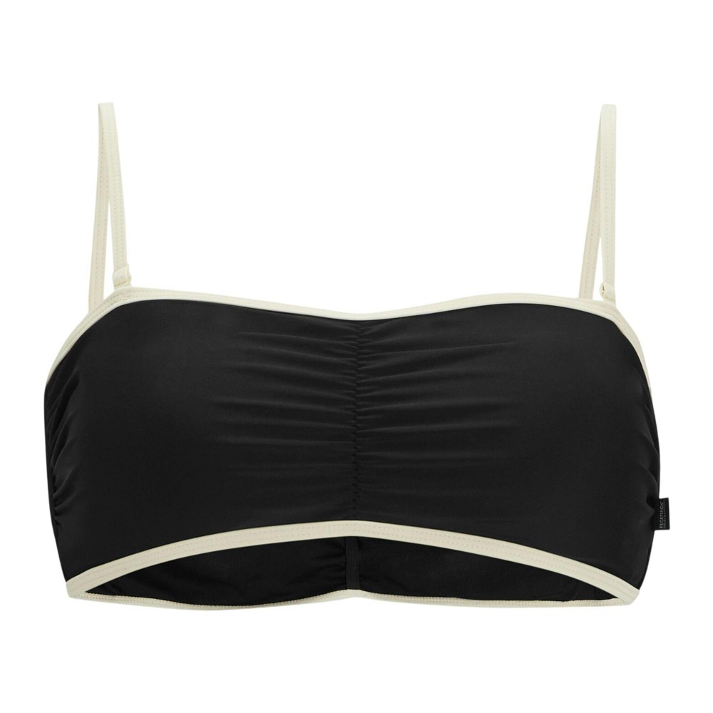 Regatta Womens Kyra Bandeau Bikini Top - Black - Black - 85% Polyester/15% Elastane