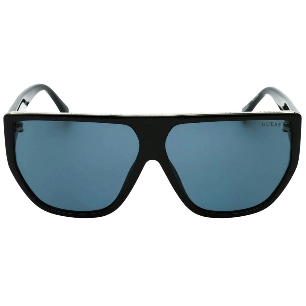 Guess Smoke Lensed Shiny Black Framed Sunglasses