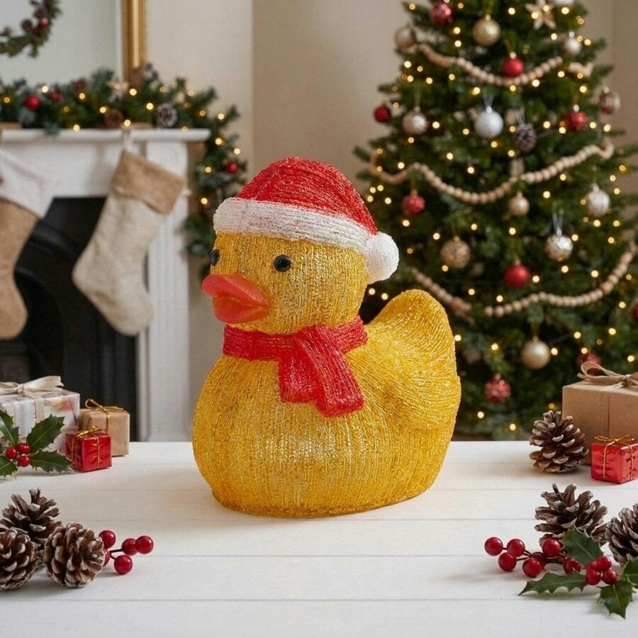 Garden Greatness Acrylic Ice Santa Duckling Decoration