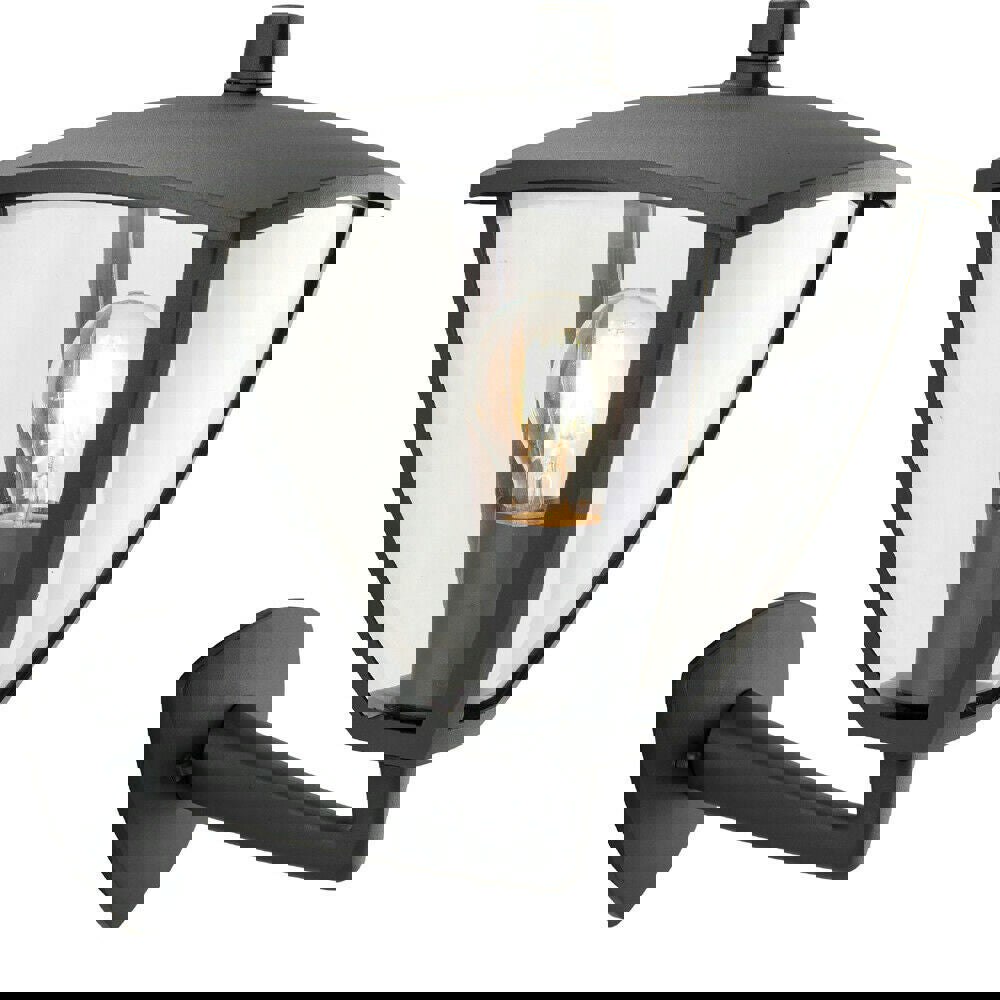 IP44 Outdoor Wall Lamp Textured Grey Curved Modern Lantern Porch Dome Light Loops