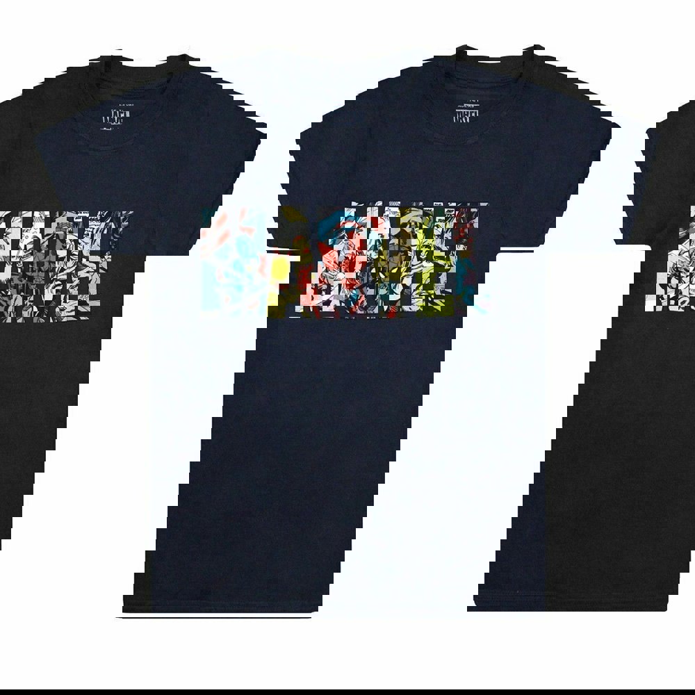 Marvel Childrens Boys Characters Logo T-Shirt - Navy