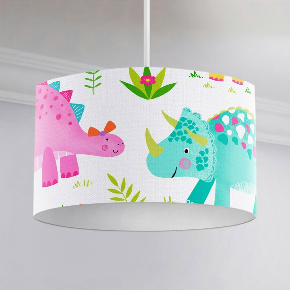 Happy Linen Company Daisy Dinosaur Ceiling Lampshade