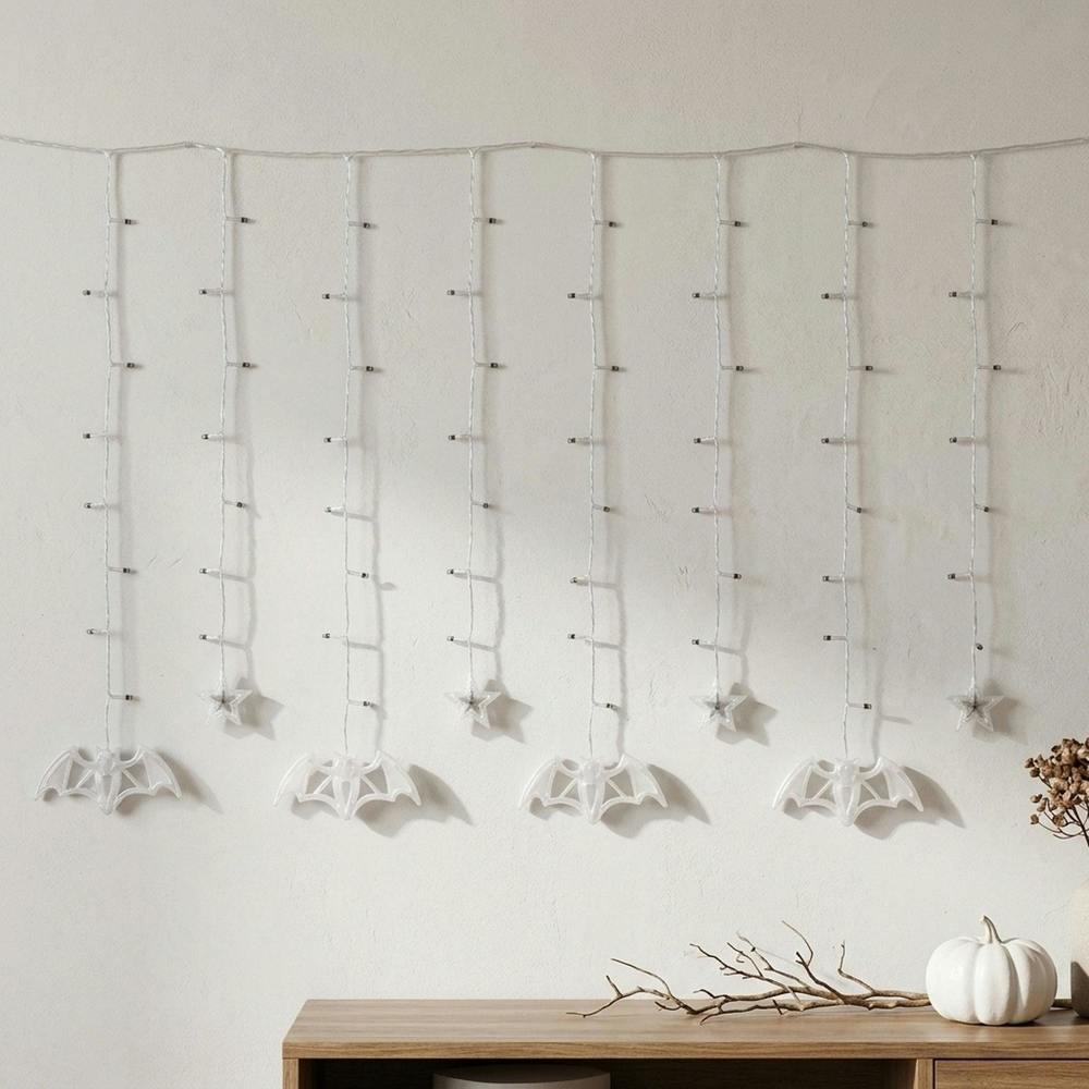 Garden Greatness Hanging Haunted LED Bat Curtain Light