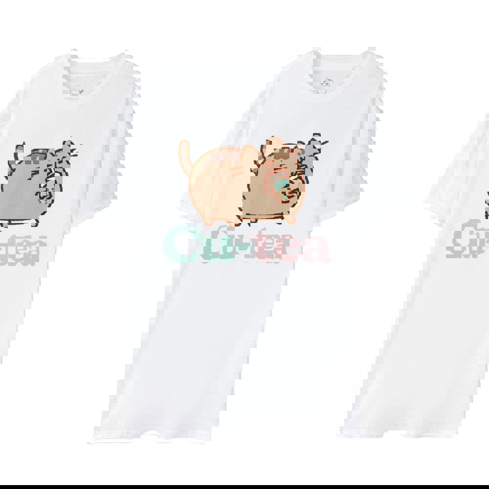 Pusheen Womens/Ladies Cutea T-Shirt - White