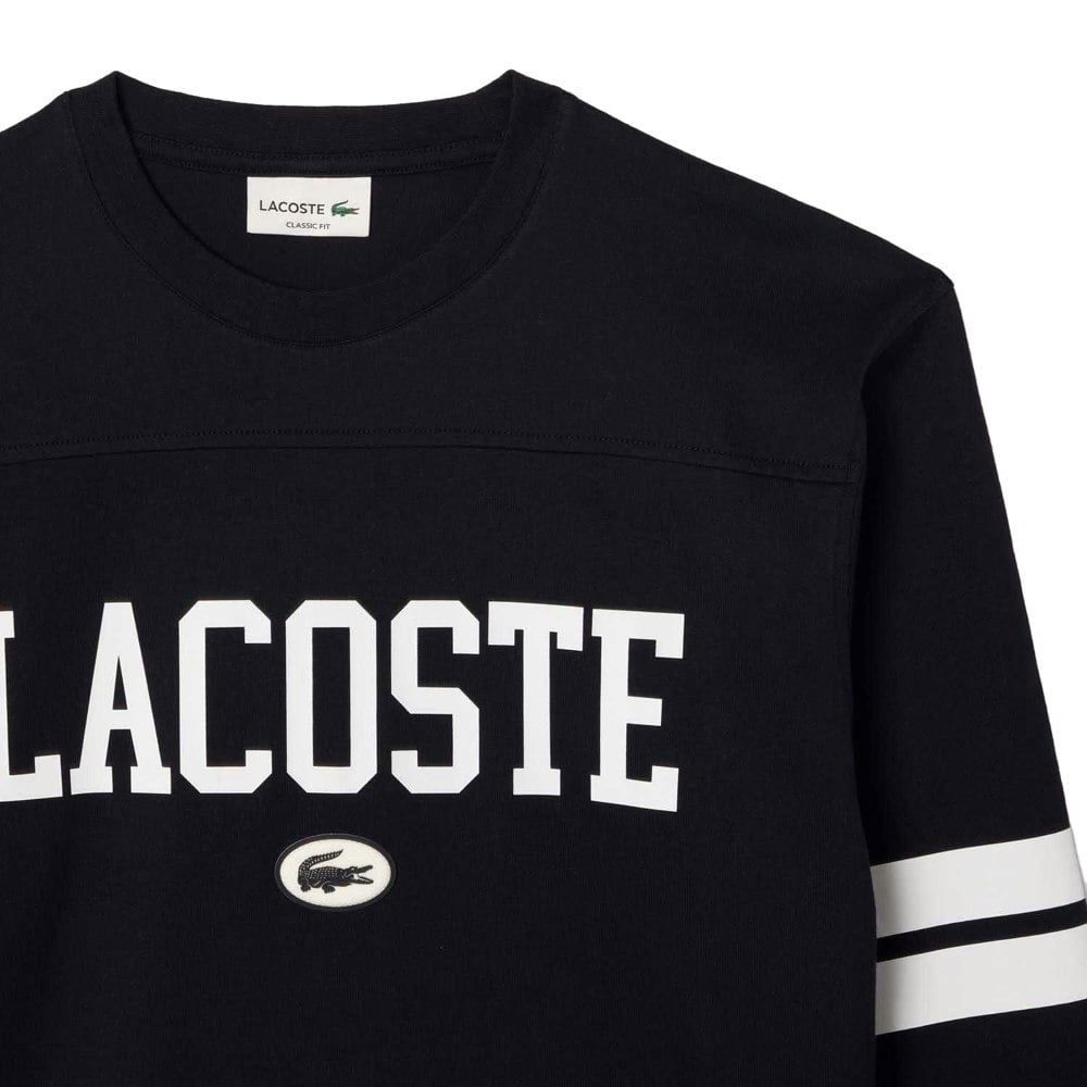 Lacoste Mens Logo Long-Sleeved T-Shirt - Blue