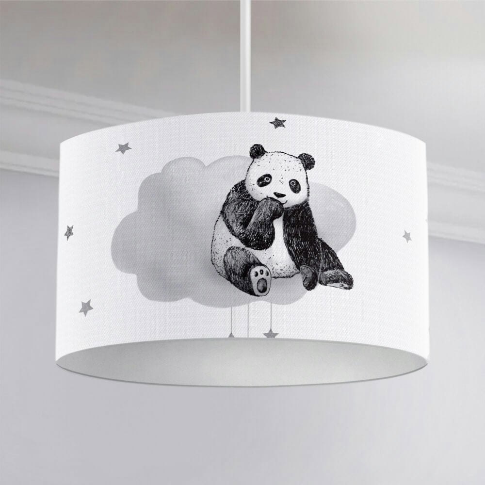 Sleepy Panda Ceiling Lampshade - Happy Linen Company