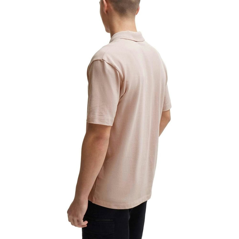 Hugo Mens Dangula Print Logo Polo Shirt - Pink