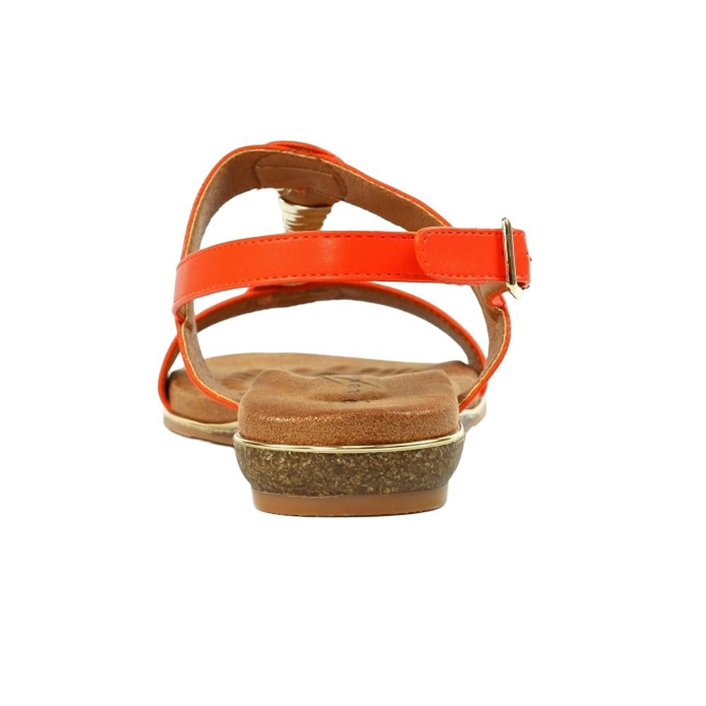 Lunar Womens/Ladies Renoir Sandals - Orange