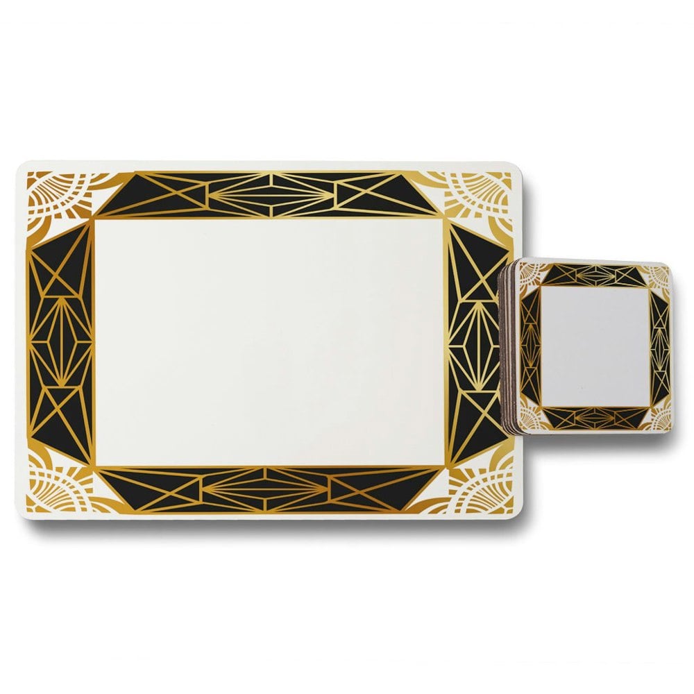 New Product Art Deco Border (Placemat & Coaster Set)  - Andrew Lee Home and Living