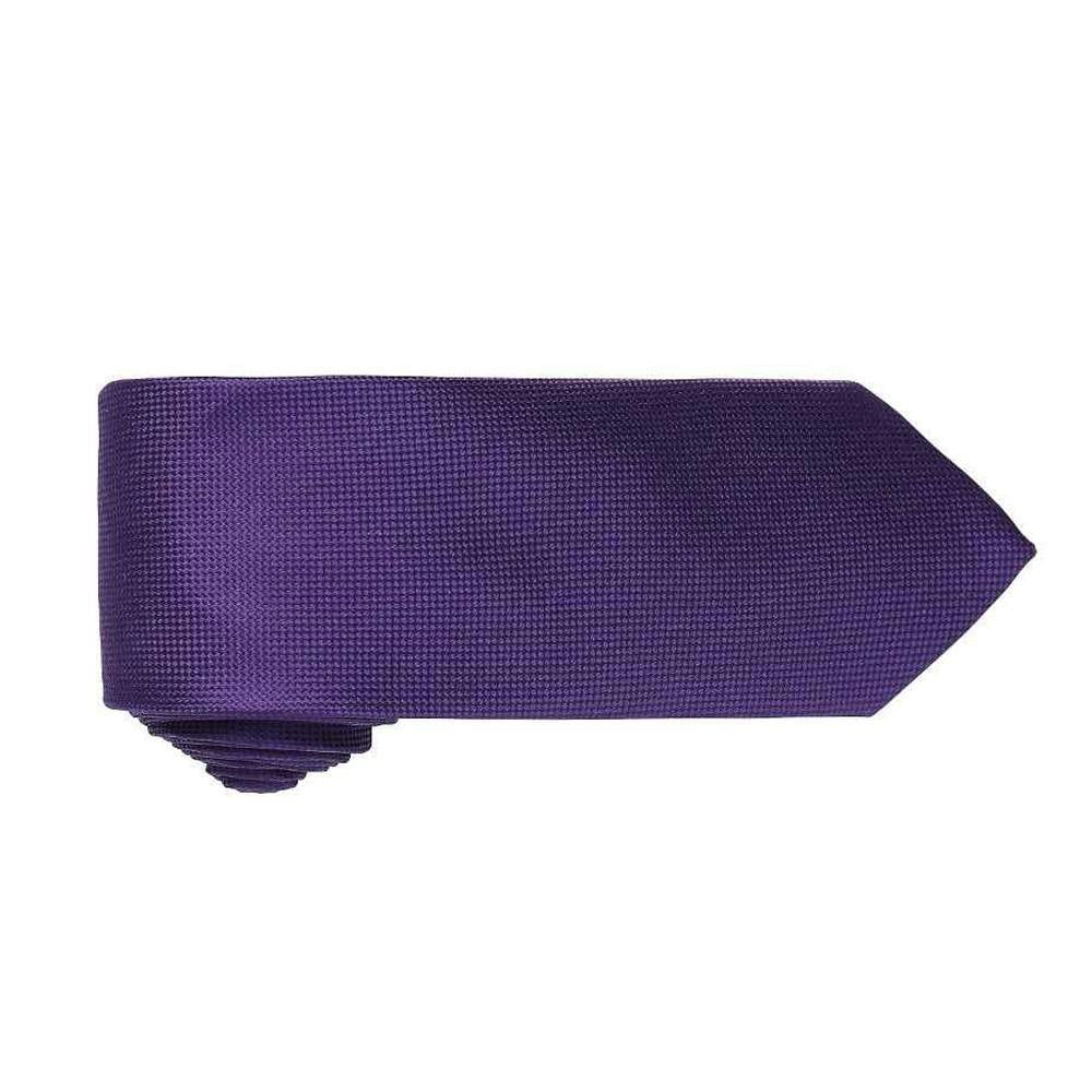 Premier Mens Micro Waffle Formal Work Tie - Purple